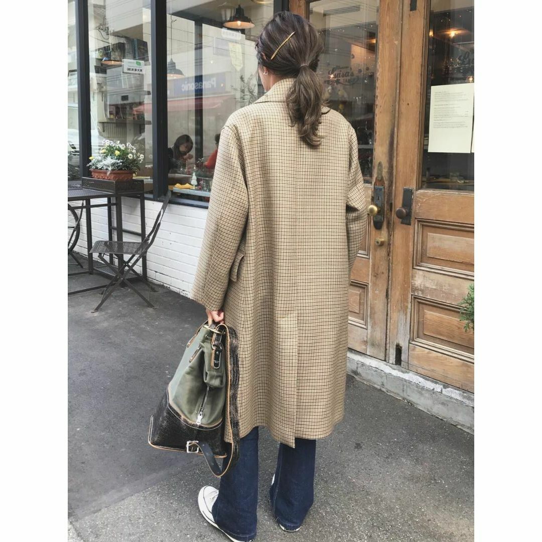 17AW AURALEE ダブルフェイス ガンクラブチェック コート 1 美品