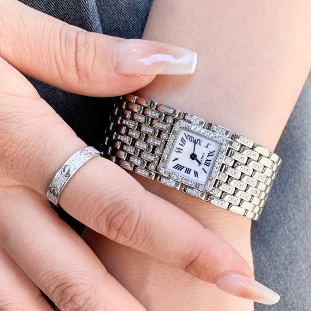 Cartier パンテール リュバン 腕時計 ピンクシェル文字盤 不動品