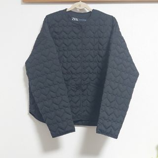 ザラ(ZARA)のZARA ハートキルティングジャケット(ノーカラージャケット)