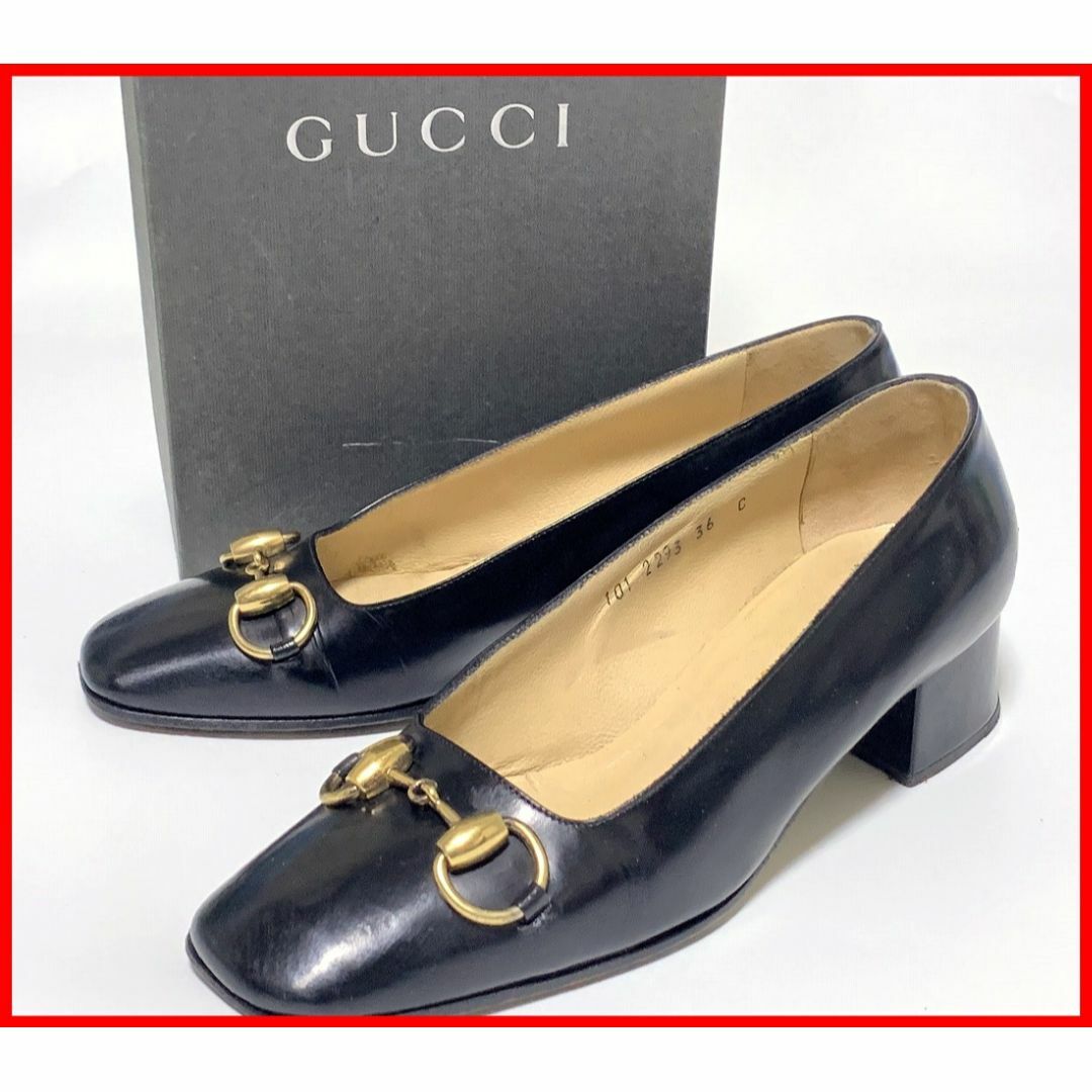 GUCCI グッチ 36≒23cm パンプス 黒 jcu | フリマアプリ ラクマ