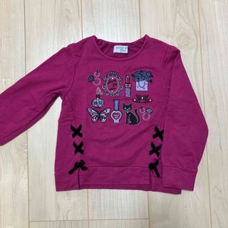 アナスイミニ(ANNA SUI mini)のANNA SUI mini トレーナー　110 マゼンダ(Tシャツ/カットソー)