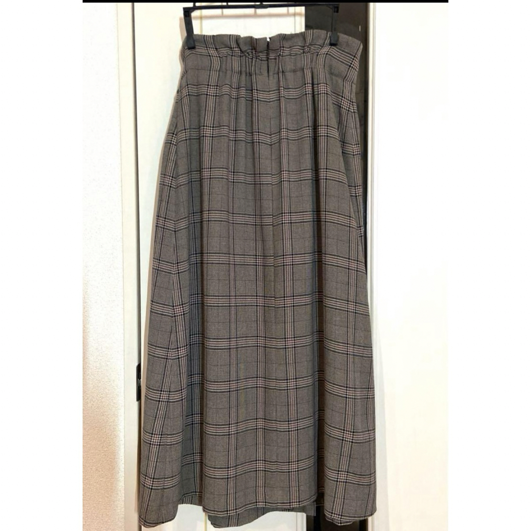 Perle Peche(ペルルペッシュ)のペルルペッシュ　チェックスカート レディースのスカート(ロングスカート)の商品写真