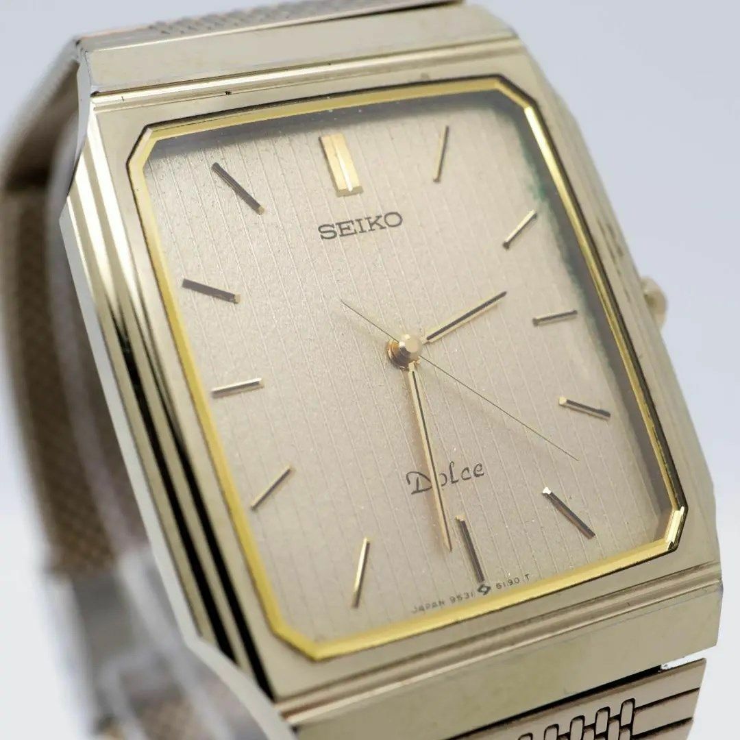 希少》SEIKO Dolce 腕時計 ゴールド ヴィンテージ フリー メンズu 人気