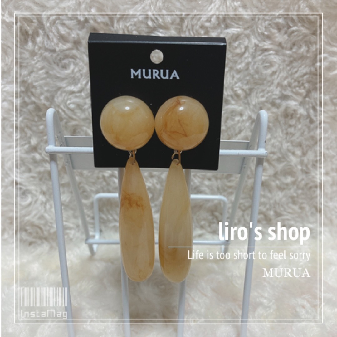 MURUA(ムルーア)のMURUA♡ マーブルドロップピアス レディースのアクセサリー(ピアス)の商品写真