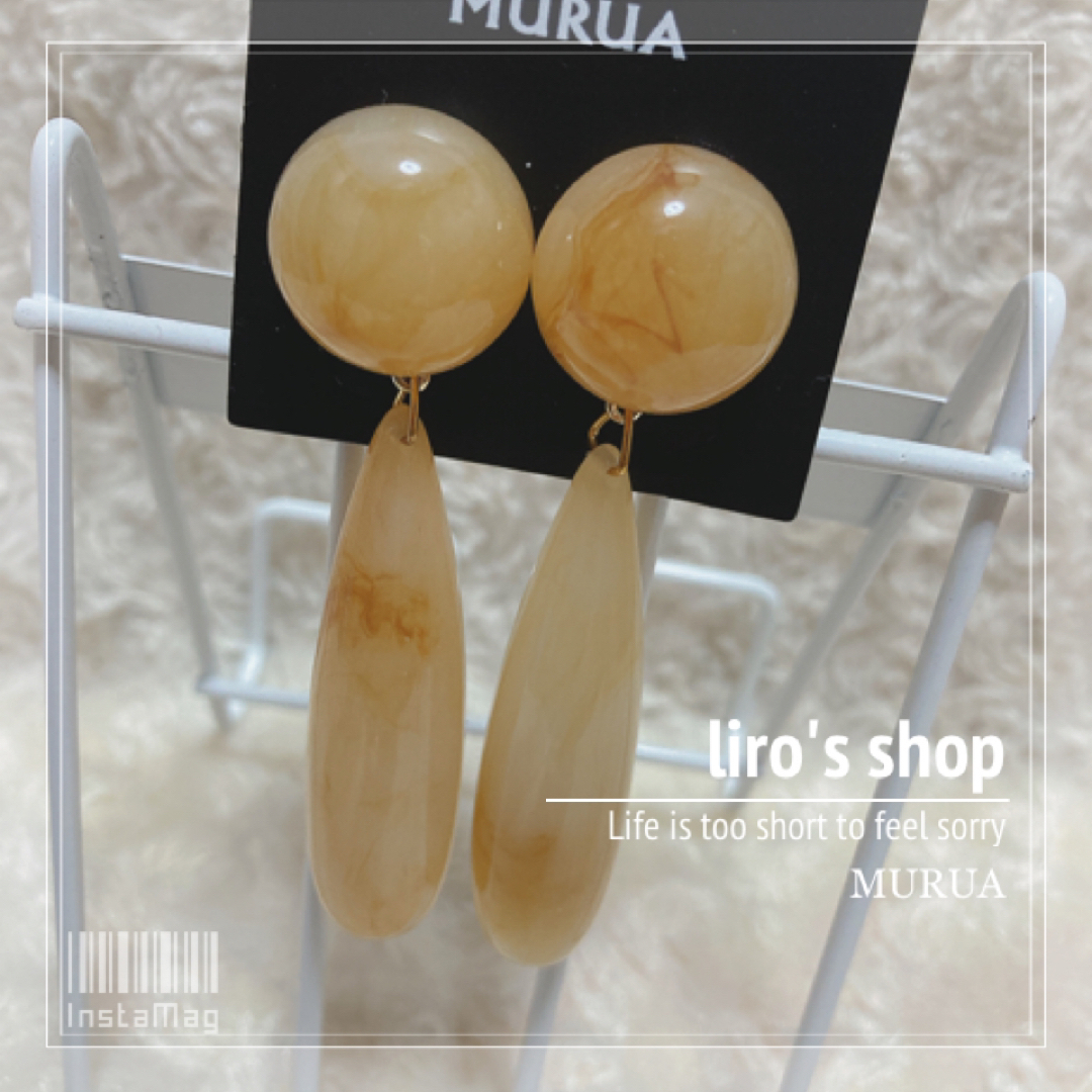 MURUA(ムルーア)のMURUA♡ マーブルドロップピアス レディースのアクセサリー(ピアス)の商品写真