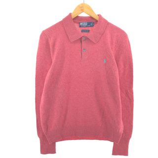 ラルフローレン(Ralph Lauren)の古着 ラルフローレン Ralph Lauren POLO by Ralph Lauren 襟付き ウールニットハーフボタンセーター レディースM /eaa365436(ニット/セーター)