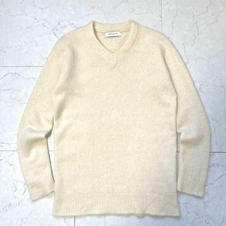 ユナイテッドアローズ(UNITED ARROWS)の【ユナイテッドアローズ】日本製 カシミヤ100% やや肉厚 ニット セーター 白(ニット/セーター)