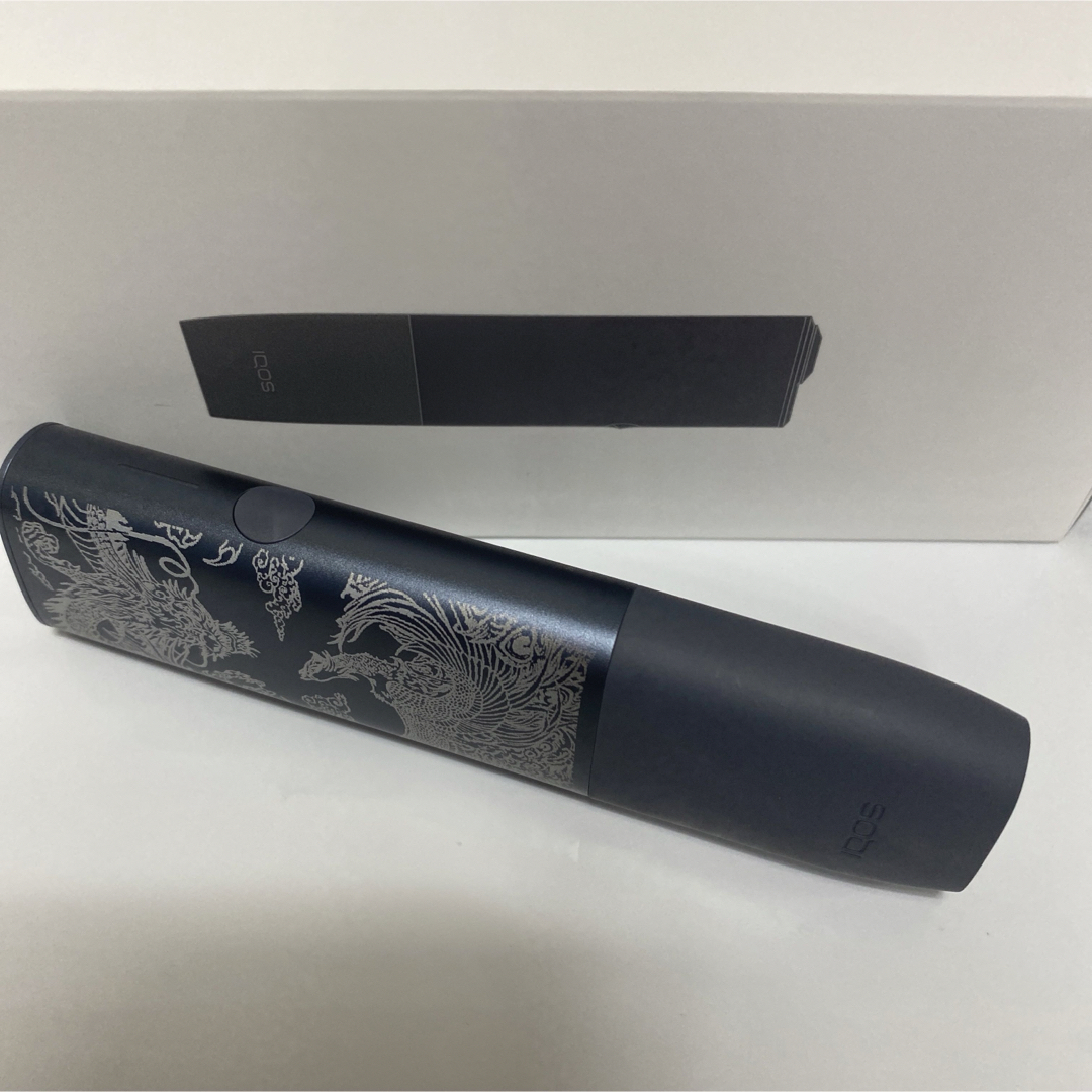 0 iQOS ILUMA ONE アイコス イルマ ワン レーザー加工*蓮グレー IQOS - iQOS ILUMA ONE イルマワン レーザー加工 龍 鳳凰 鯉 滝