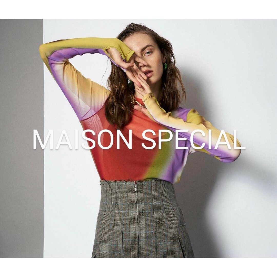 トップスMAISON SPECIAL グラデーションカラーシアートップス