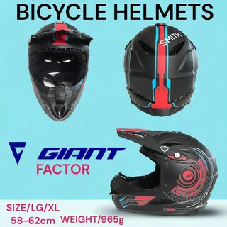 ジャイアント(Giant)のGIANT MTBオフロードヘルメットフルフェイスFACTOR LG/XL(ウエア)