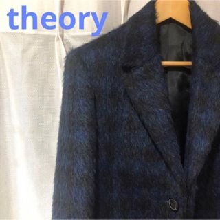 theory - theory カシミヤ混 チェスターコート フロント1フックの通販