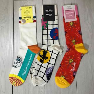 ハッピーソックス(Happy Socks)のハッピーソックス☆新品メンズキャラクターコラボソックス３足セット(ソックス)