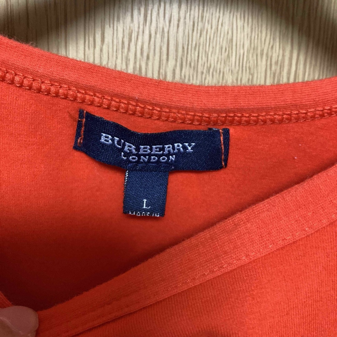 BURBERRY(バーバリー)のレディース 半袖Tシャツ Lサイズ オレンジ系  レディースのトップス(Tシャツ(半袖/袖なし))の商品写真