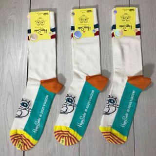 ハッピーソックス(Happy Socks)のハッピーソックス☆新品メンズ３足セット　スポンジボブコラボ(ソックス)