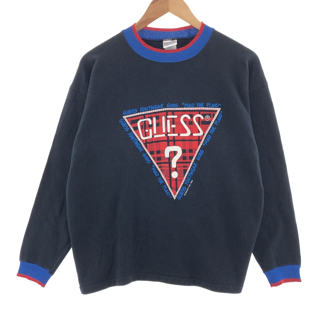 GUESS - 古着 80年代 ゲス Guess ロゴスウェット トレーナー USA製