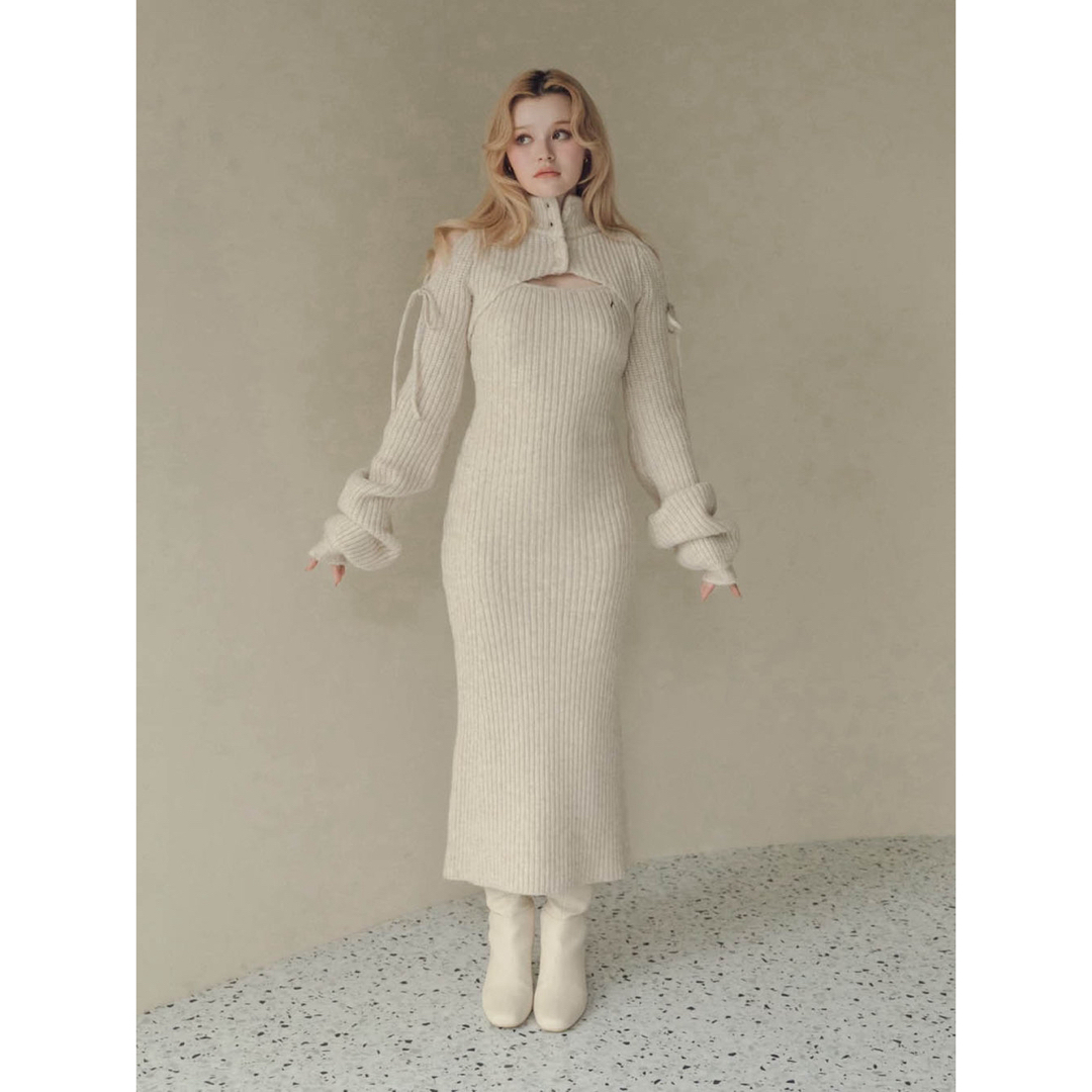 アンドマリーANDMARY Rothy knit set dress BEIGE