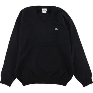 ラコステ(LACOSTE)の古着 ラコステ LACOSTE Vネック ウールニットセーター メンズL /eaa365088(ニット/セーター)