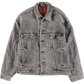 リーバイス(Levi's)の古着 リーバイス Levi's ブラック デニムジャケット Gジャン メンズL ヴィンテージ /evb003426(Gジャン/デニムジャケット)