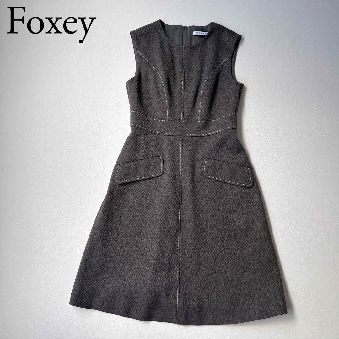 美品　FOXEY NEWYORK フォクシー　ドレス　フレアワンピース39ω