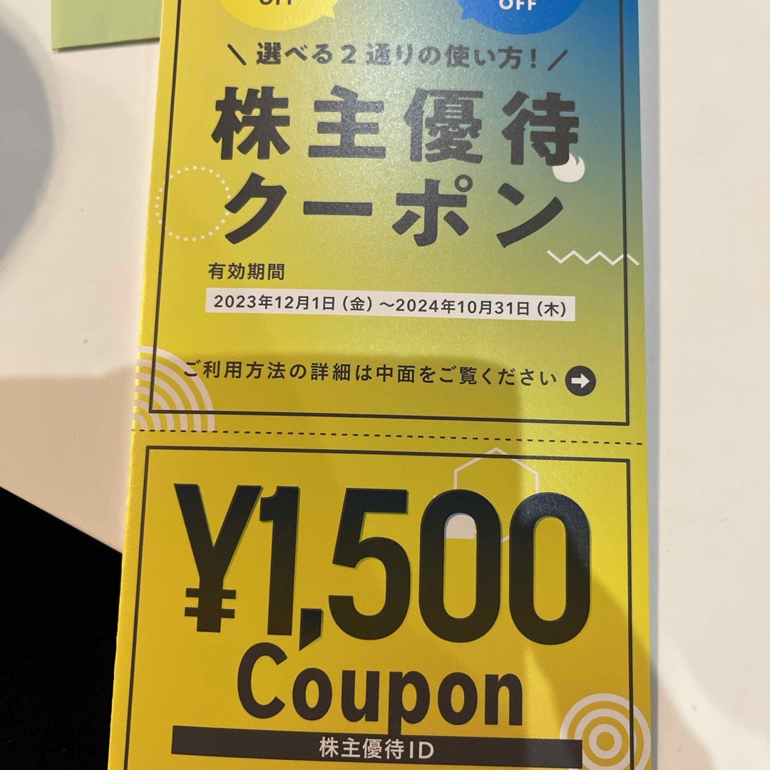 株主優待　hamee チケットの優待券/割引券(ショッピング)の商品写真