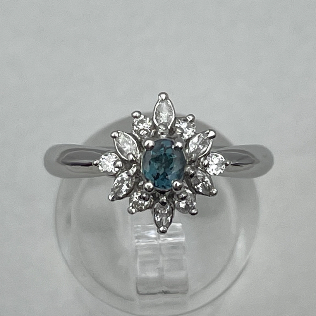 pt900 アレキサンドライト0.27ct ダイヤ0.4ct リングアクセサリー