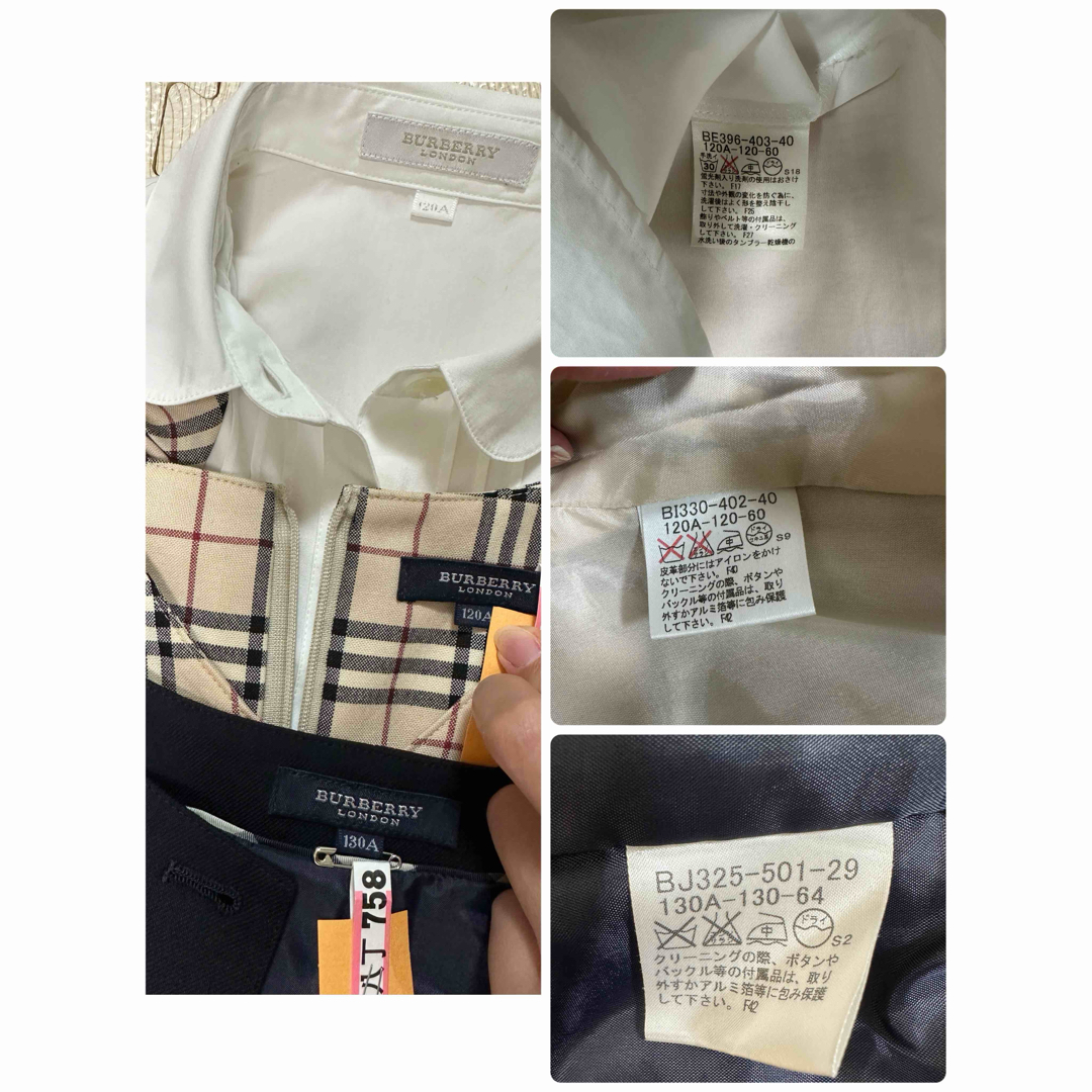 BURBERRY(バーバリー)の入学式　卒園式　Burberry フォーマルワンピース　ボレロ　三点セット⭐︎ キッズ/ベビー/マタニティのキッズ服女の子用(90cm~)(ドレス/フォーマル)の商品写真