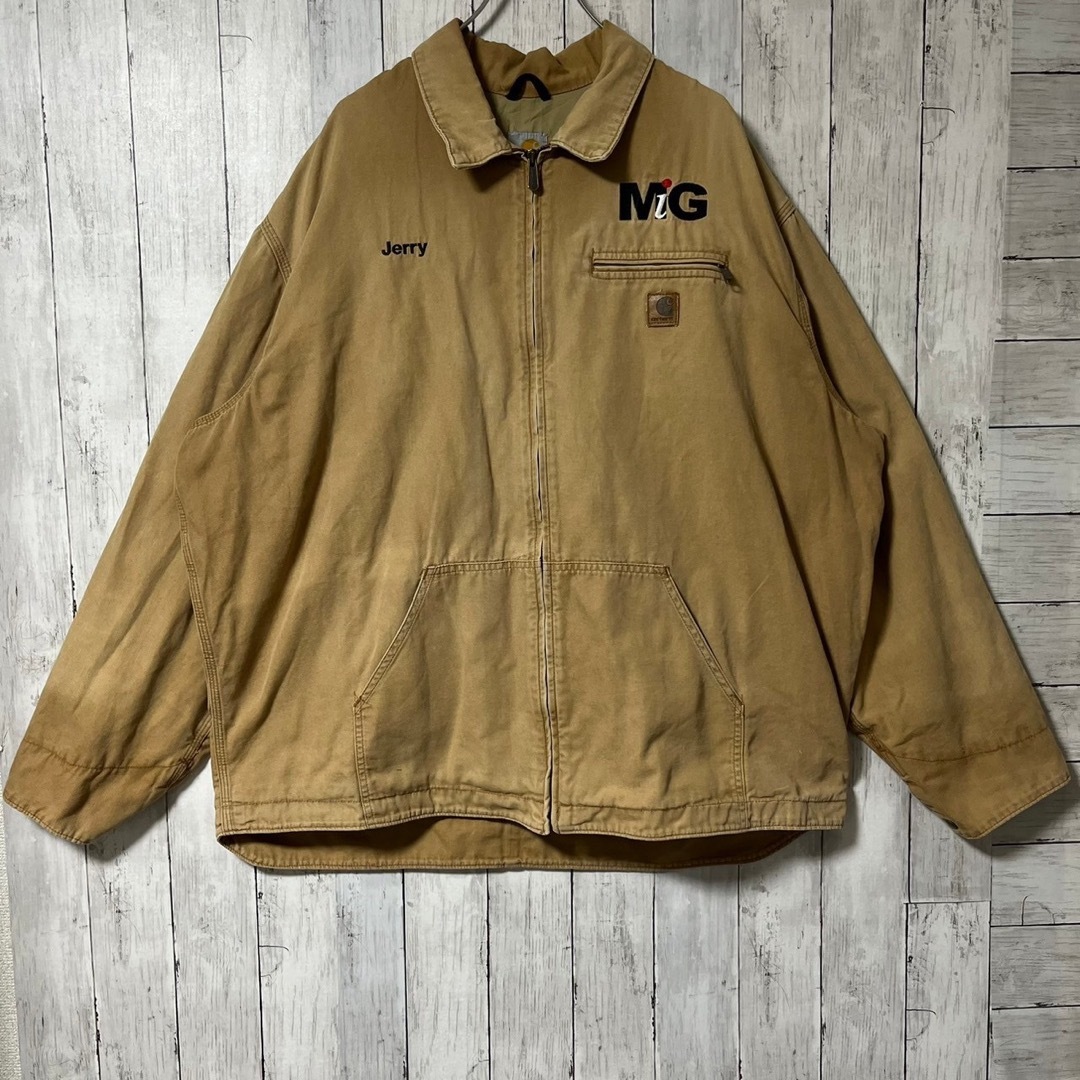 carhartt - carhartt カーハート ダックジャケット 2XL 刺繍ロゴ 企業