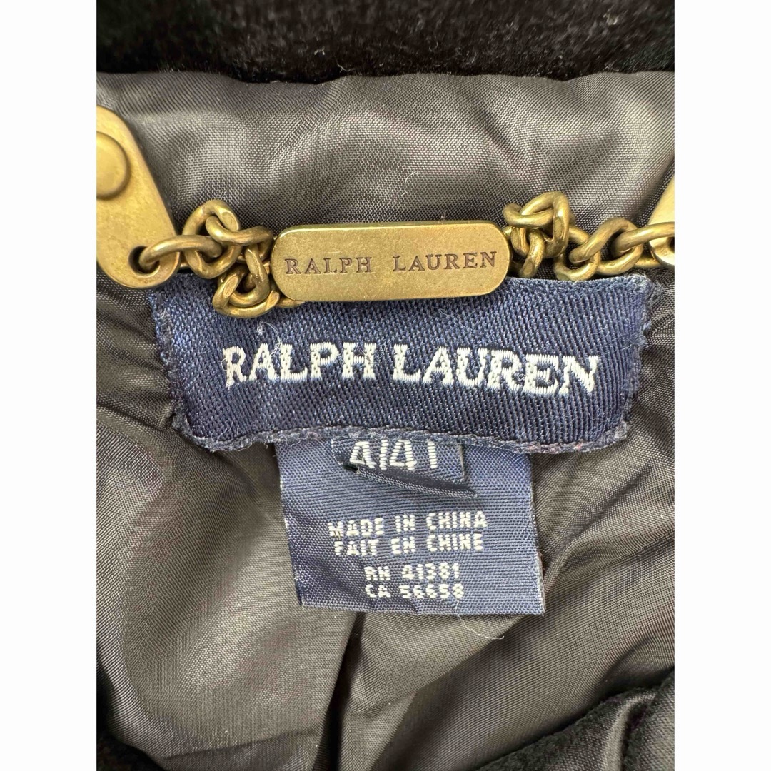 Ralph Lauren(ラルフローレン)のラルフローレン☆黒のダウン　女の子4T(110cm) キッズ/ベビー/マタニティのキッズ服女の子用(90cm~)(コート)の商品写真