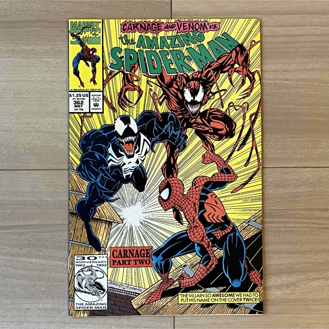 MARVEL(マーベル)のアメイジングスパイダーマン　#362 アメコミリーフ　原書 ヴェノム　カーネイジ エンタメ/ホビーの漫画(アメコミ/海外作品)の商品写真