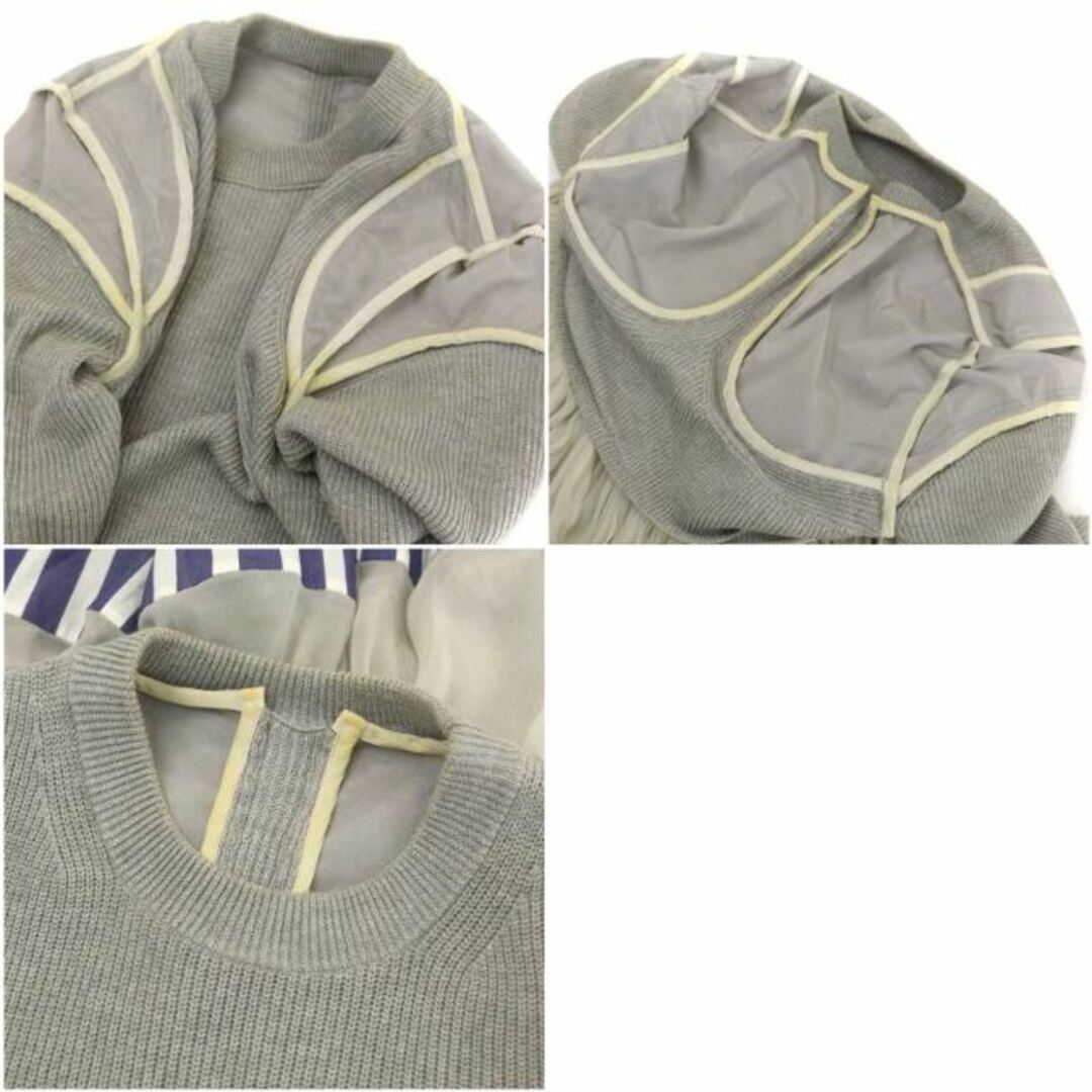 sacai(サカイ)のサカイ SS Sweater w/Stripe Chiffon ニット レディースのトップス(ニット/セーター)の商品写真