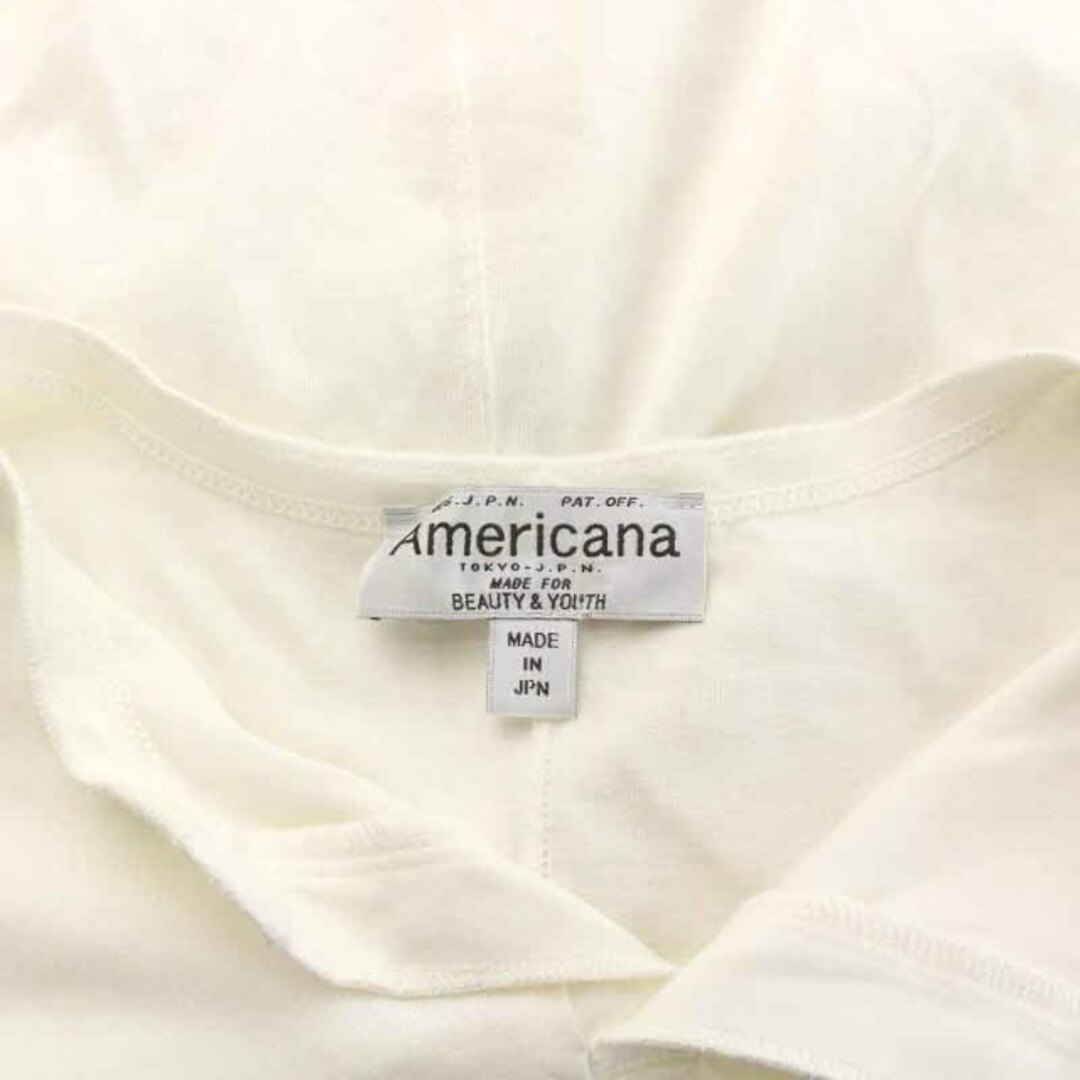 AMERICANA(アメリカーナ)のアメリカーナ BEAUTY & YOUTH Tシャツ カットソー ロゴ刺繍 白 レディースのトップス(その他)の商品写真