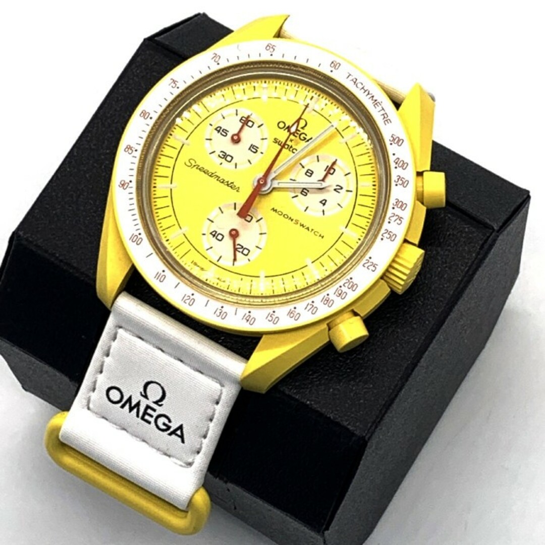 OMEGA オメガ swatch スウォッチ MOONSWATCH MISSON TO THE SUN ミッショントゥザサン Speedmaster スピードマスター クロノグラフ クォーツ腕時計 イエローメンズ