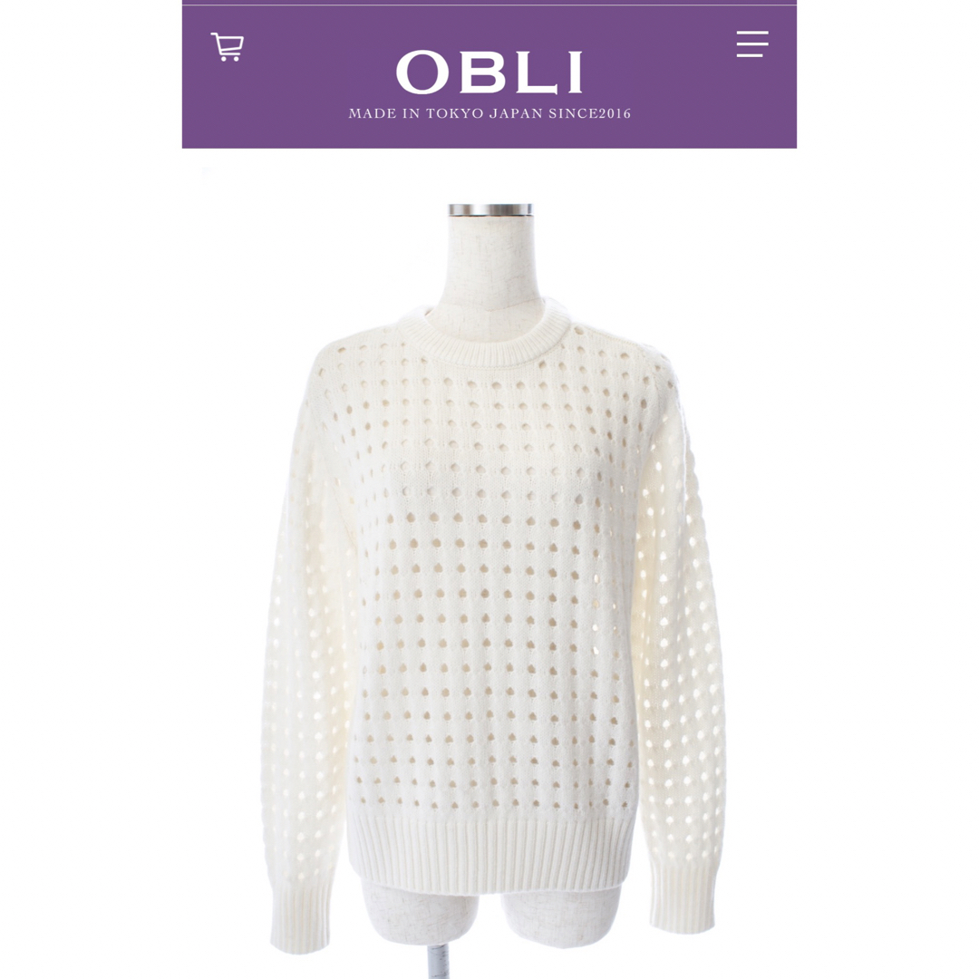 OBLI-オブリ- オープンウールニット レディースのトップス(ニット/セーター)の商品写真