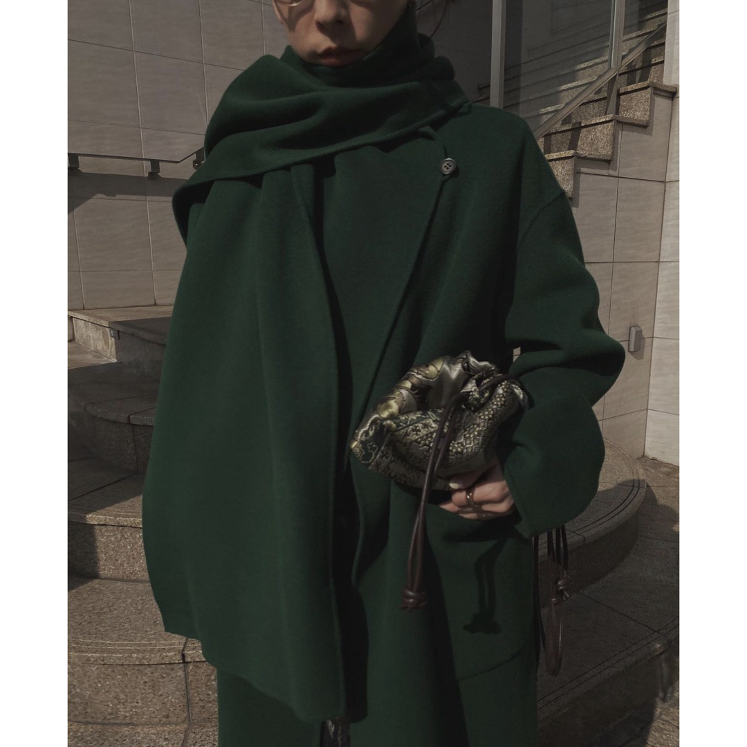 Ameri VINTAGE STAND COLLAR SCARF COAT Ameri VINTAGE STAND COLLAR SCARF COAT