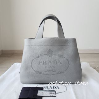 プラダ(PRADA)の極美品【プラダ】ヴィッテロダイノレザー　パンチングロゴ　トートバッグ(トートバッグ)