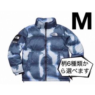 シュプリーム(Supreme)のSupreme TNF Bleached Denim Print Nuptse(ダウンジャケット)