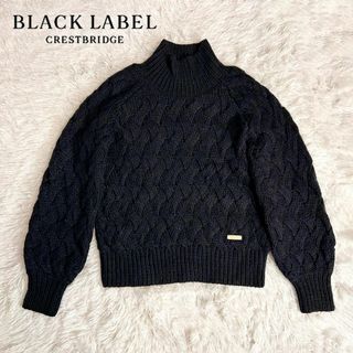 ブルーレーベルクレストブリッジ(BLUE LABEL CRESTBRIDGE)の【良品】ブルーレーベルクレストブリッジ　厚手　ニット　セーター　ブラック　38(ニット/セーター)