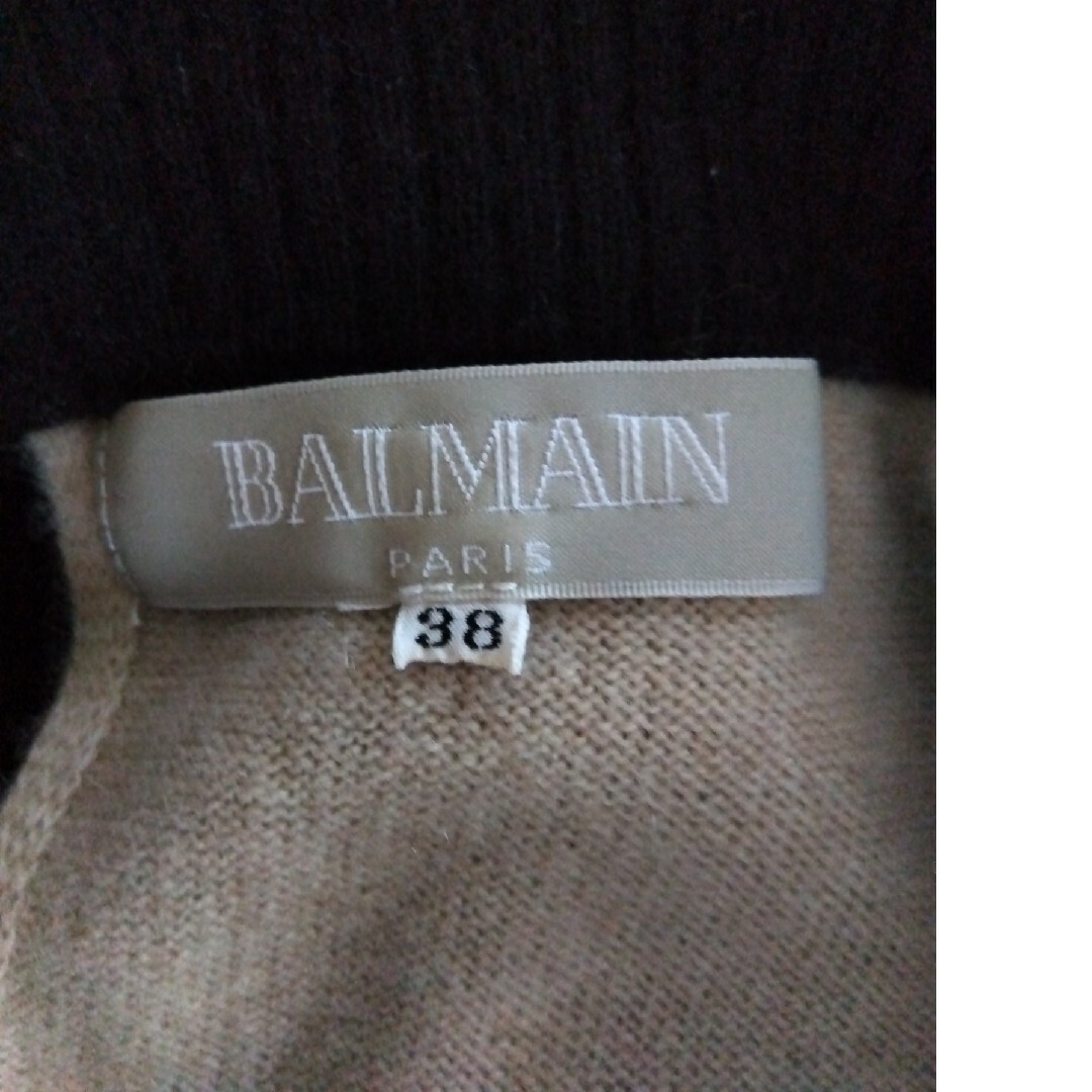 BALMAIN(バルマン)のBALMANバルマン❉カシミヤ100％リボンデザインワンピース レディースのワンピース(ひざ丈ワンピース)の商品写真