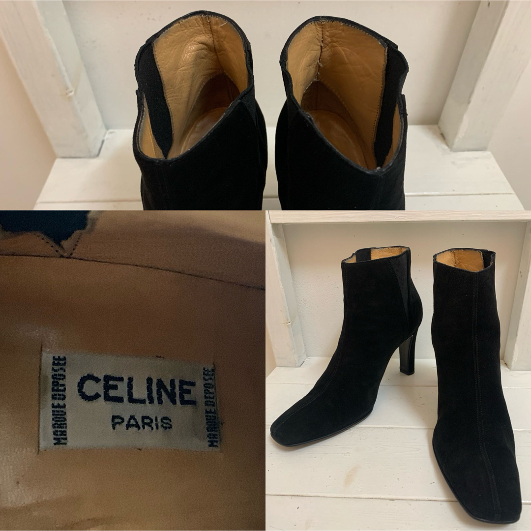 celine(セリーヌ)のCELINE PARIS VINTAGE 90s ITALY製 サイドゴアブーツ レディースの靴/シューズ(ブーティ)の商品写真