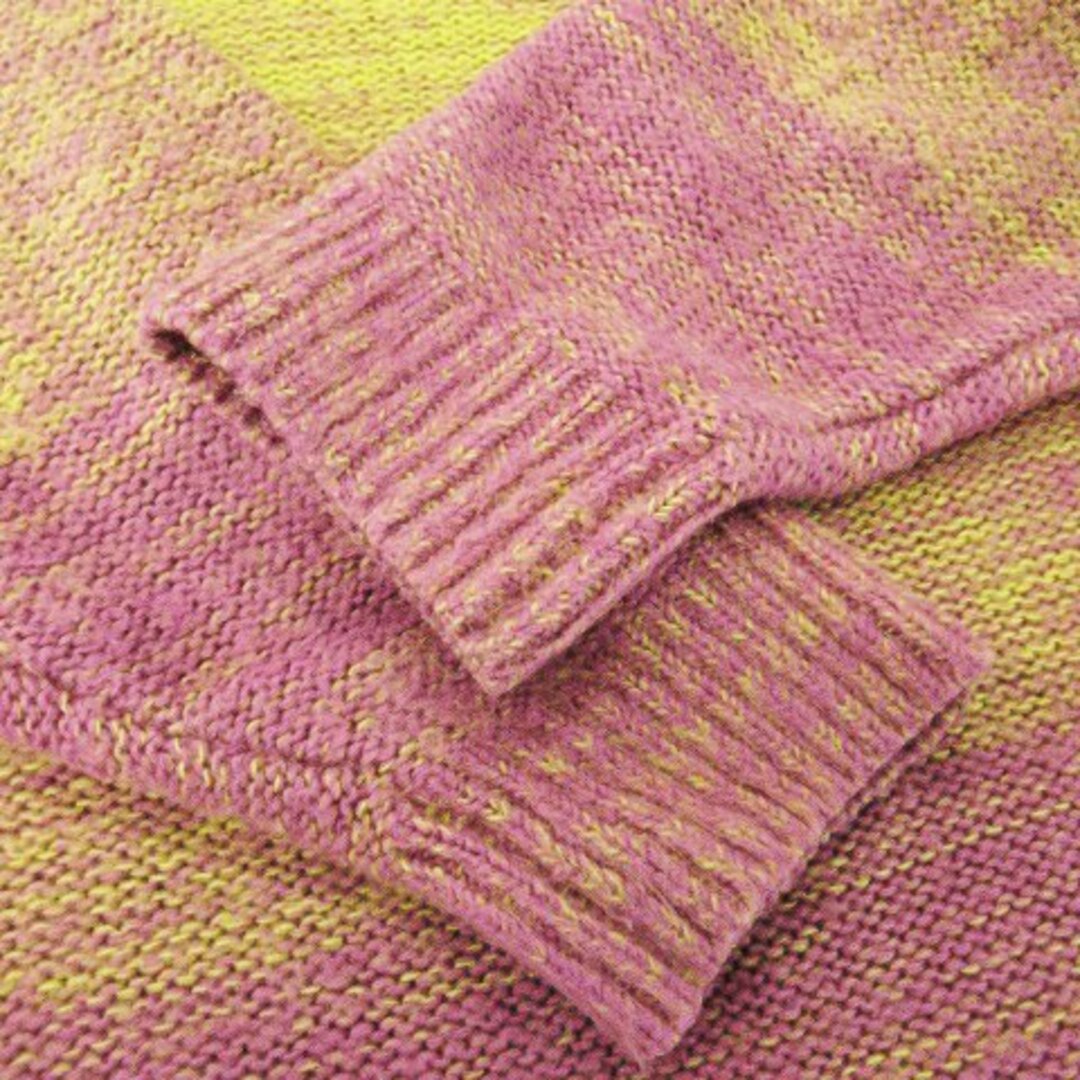 heather(ヘザー)のヘザー ニット セーター デコルテ 長袖 グラデーション ゆったり F 黄 紫 レディースのトップス(ニット/セーター)の商品写真