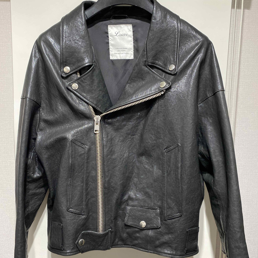 L'Appartement DEUXIEME CLASSE(アパルトモンドゥーズィエムクラス)の美品アパルトモン Lisiere Leather Riders 36 レディースのジャケット/アウター(ライダースジャケット)の商品写真