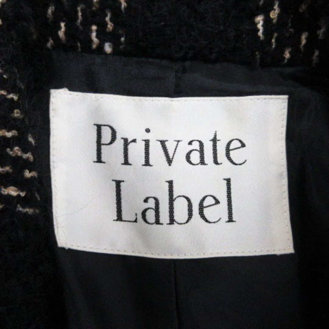 PRIVATE LABEL(プライベートレーベル)のプライベートレーベル ジャケット ウール チェック 1B ブラック ベージュ M レディースのジャケット/アウター(その他)の商品写真