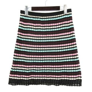 ミッソーニ(MISSONI)のミッソーニ MISSONI ニット スカート ボーダー 42 ブラック系(その他)