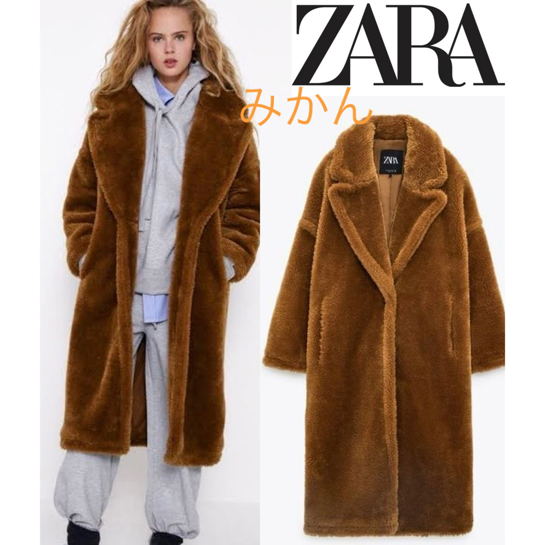 新品タグ付き　ZARA  ザラ　テディベア　コート　ファーコートジャケット/アウター