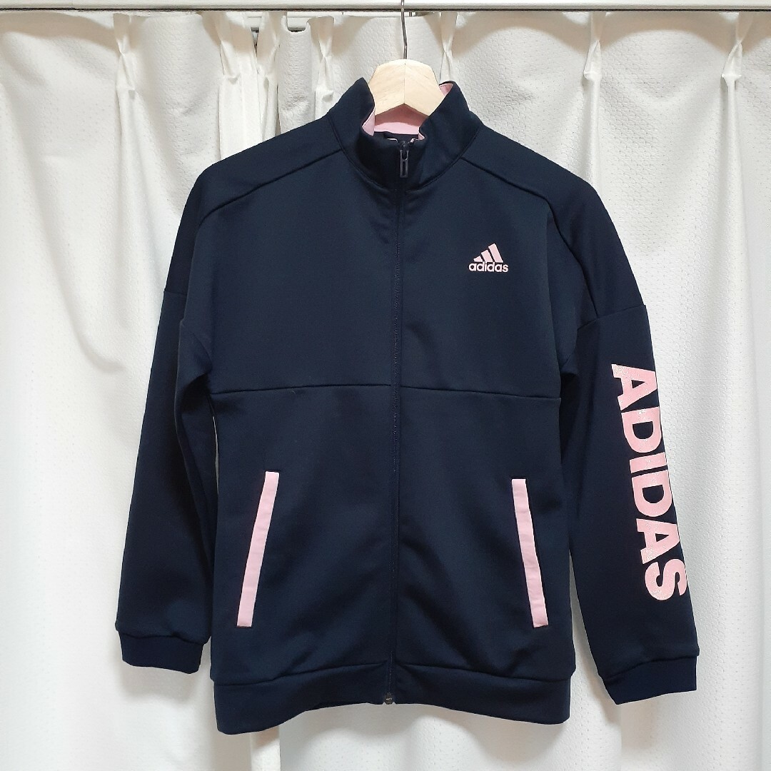 adidas(アディダス)のアディダス adidas ジャージ上着 160 美品 キッズ/ベビー/マタニティのキッズ服女の子用(90cm~)(ジャケット/上着)の商品写真