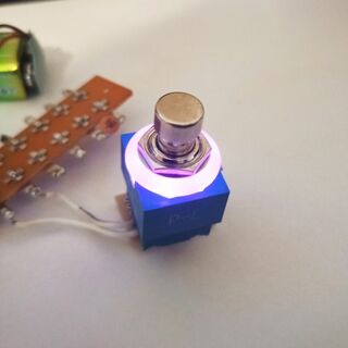 LED付き 3PDT フットスイッチ 紫 FootSwitch PURPLE(エフェクター)