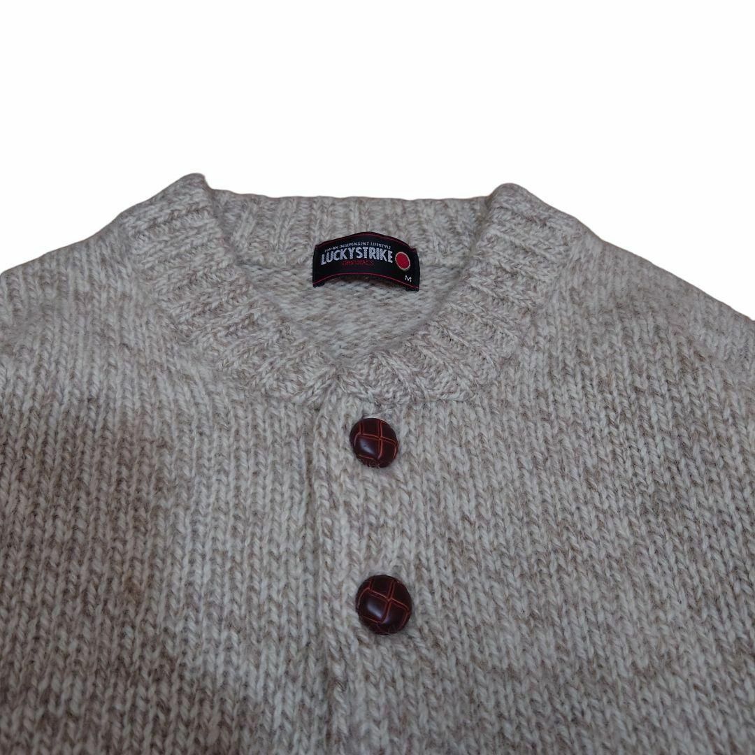LUCKY STRIKE ヘンリーネックニットセーター 古着 ラッキー LUCKY STRIKE ヘンリーネックニットセーター 古着 ラッキー