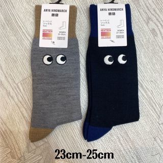 ユニクロ(UNIQLO)のユニクロ　アニヤハインドマーチ　グレー&ネイビー　23cm-25cm(ソックス)