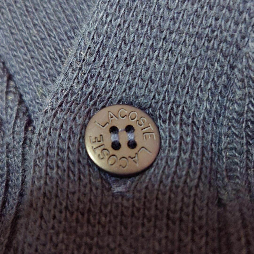 LACOSTE - CHEMISE LACOSTE デカロゴ刺繍 ニットカーディガン LACOSTE - CHEMISE LACOSTE デカロゴ刺繍 ニットカーディガン