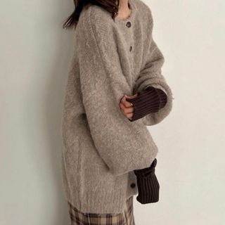 ザラ(ZARA)のオルドット　Olu. ミックスニットカーディガン(カーディガン)